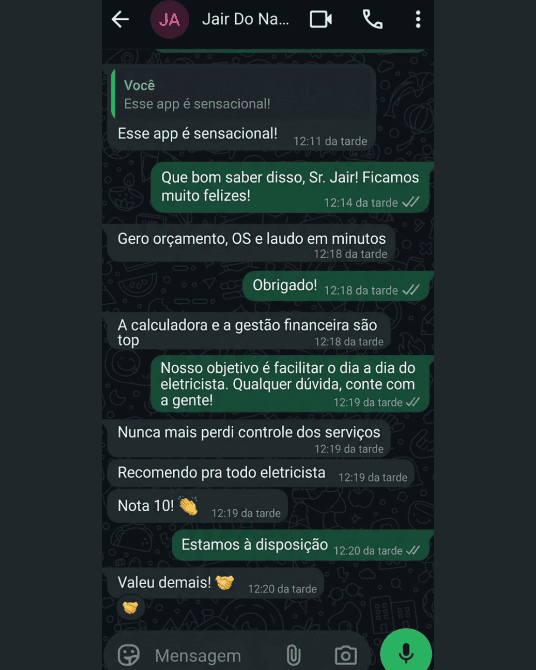 Feedback WhatsApp 4